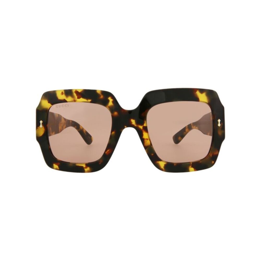 Gucci Square-Frame Bio Acetate Sunglasses Brown Womens